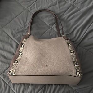 Elegant Gray and Snake Print Women's Bag
